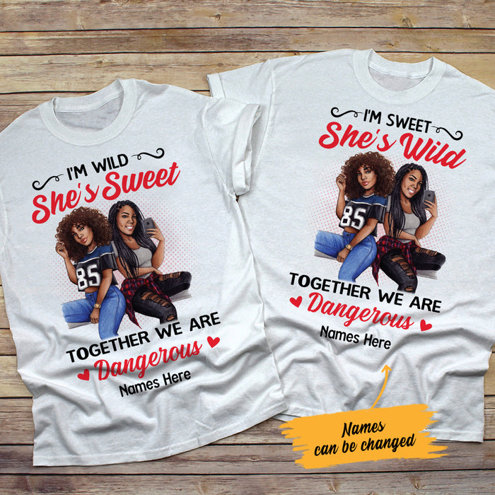 Personalized We are Dangerous BWA Friends Couple T Shirt SB111 67O47 1