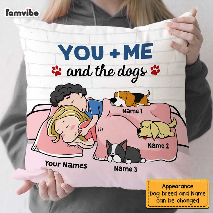 Personalized Couple You Me And The Dog Pillow JR222 81O47 (Insert Included) 1