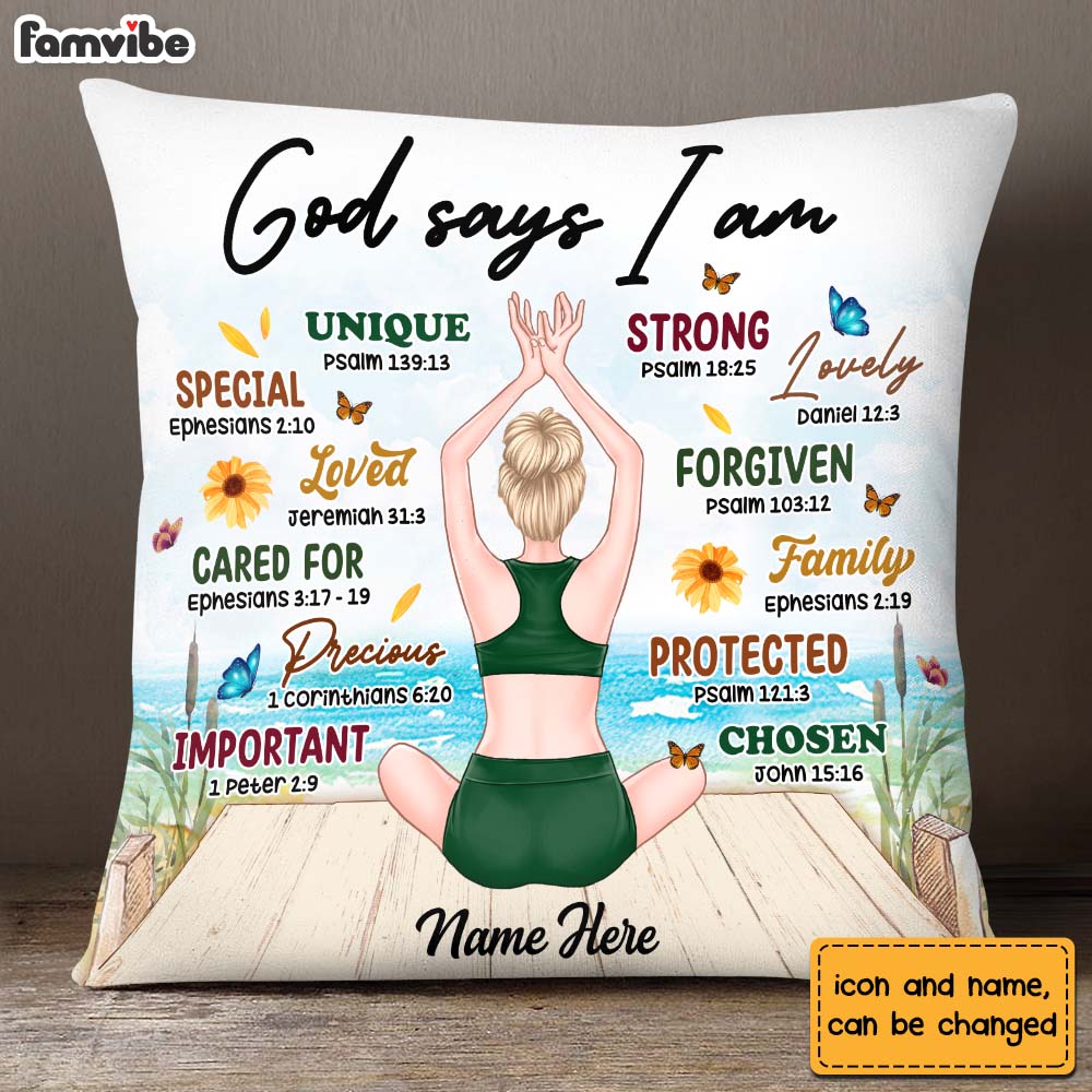 Personalized Gift For Daughter God Says I Am Pillow 22736