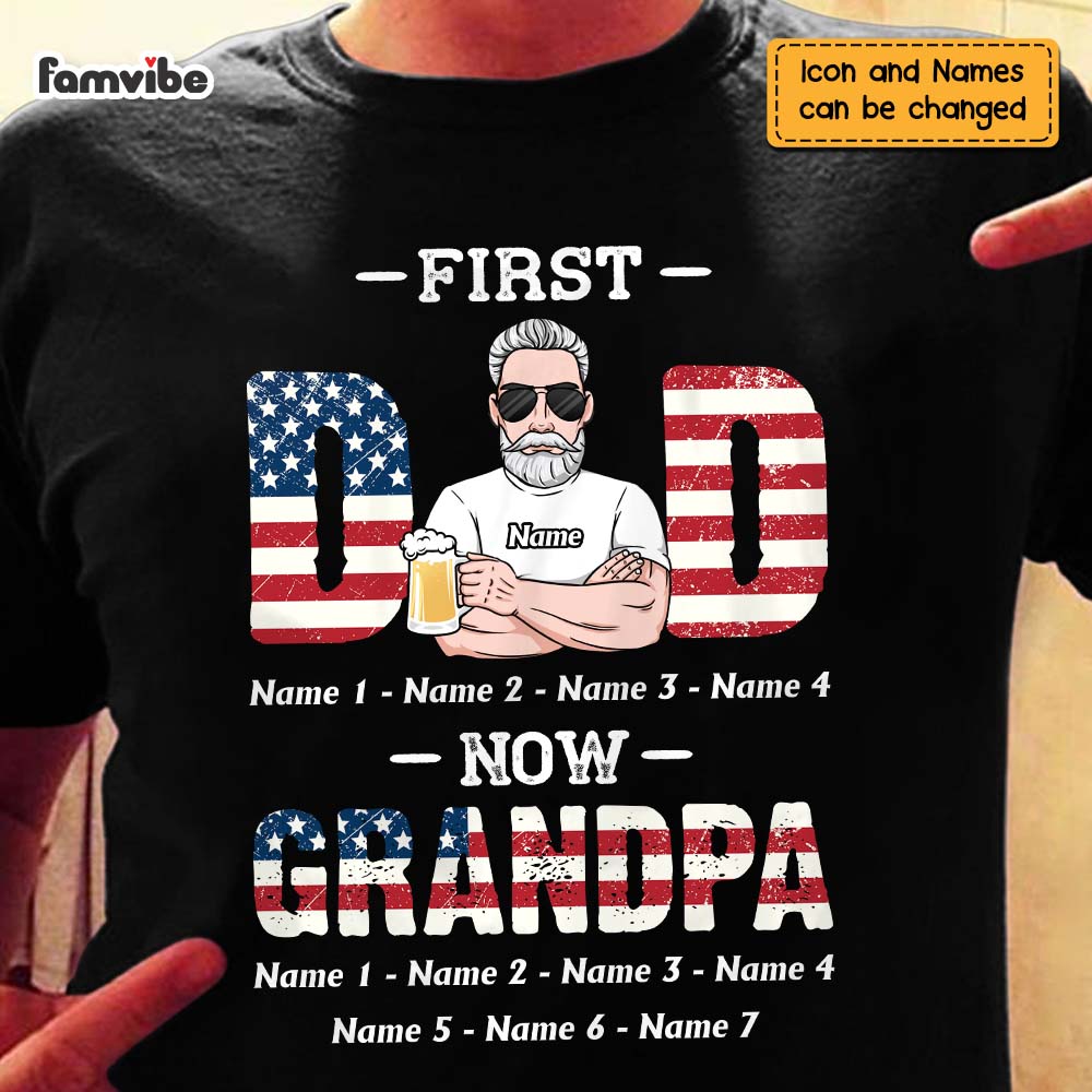 Personalized Dad Grandpa 4th of July Independence Day T Shirt MY192 32O47