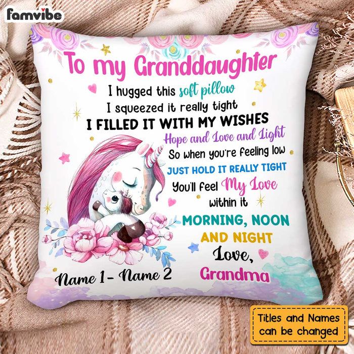 Personalized Unicorn Granddaughter Pillow NB161 24O47 1