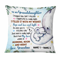 Personalized Granddaughter Elephant Birth Announcement Pillow NB171 24O47 thumb 1