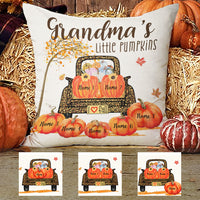 Personalized Grandma Little Pumpkins Truck Pillow SB211 30O58 (Insert Included) thumb 1