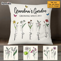 Personalized Grandma Birth Flower Pillow MY101 30O58 thumb 1