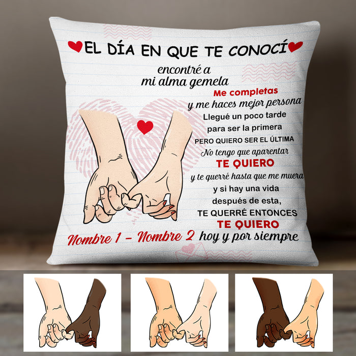 Personalized Couple Spanish Pareja Pillow AP53 67O47 1