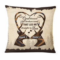 Personalized Couple Love Deer Pillow DB205 95O47 thumb 1