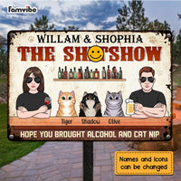 Personalized Cat Mom Cat Dad Parents Metal Sign JN64 58O47 thumb 1