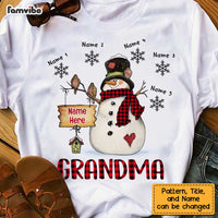 Personalized Snowman Grandma Christmas T Shirt SB41 81O47 thumb 1