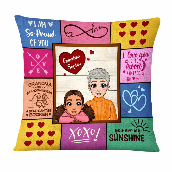 Personalized To My Granddaughter From Grandma A Bond Can't Be Broken Pillow 23033 1