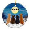Personalized Dog Christmas Watching Santa  Ornament OB263 81O53 thumb 1