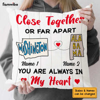 Personalized Close Together Long Distance  Pillow SB2445 30O47 thumb 1