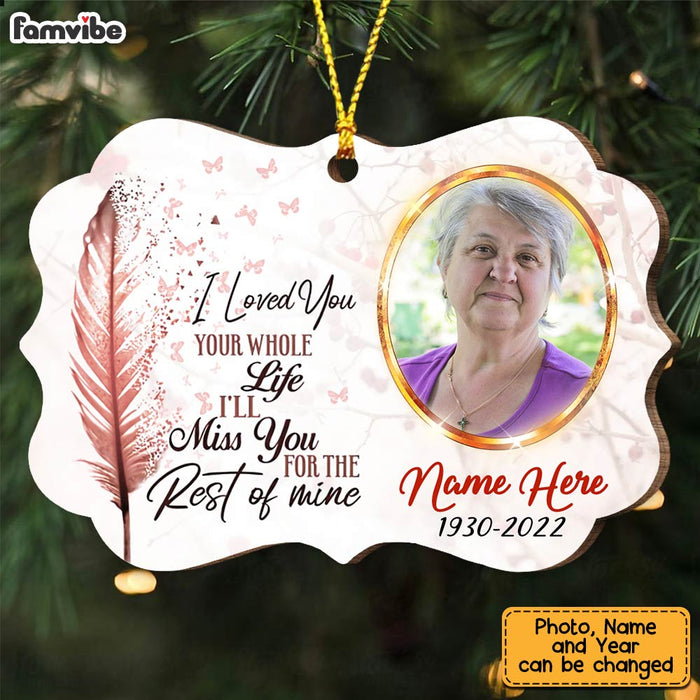 Personalized I'll Miss You Butterfly Wings Memorial MDF Ornament NB61 67O60 1