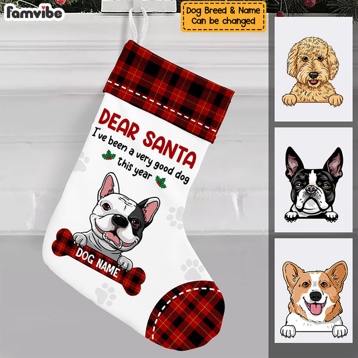 Personalized Santa Been Good This Year Dog Christmas Stocking SB91 85O47 1