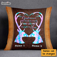 Personalized Deer Couple Hunting Pillow NB274 30O47 thumb 1