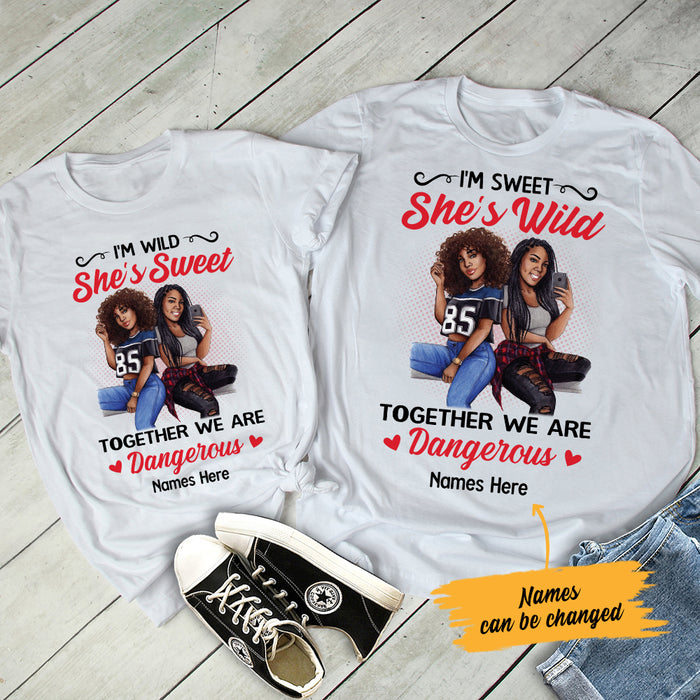Personalized We are Dangerous BWA Friends Couple T Shirt SB111 67O47 1