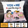 Personalized Couple You Me And The Dog Pillow JR222 81O47 (Insert Included) thumb 1