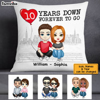 Personalized Couple Anniversary Pillow JL153 85O53 thumb 1