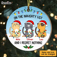 Personalized Cats Regret Nothing Christmas  Ornament OB291 73O47 thumb 1