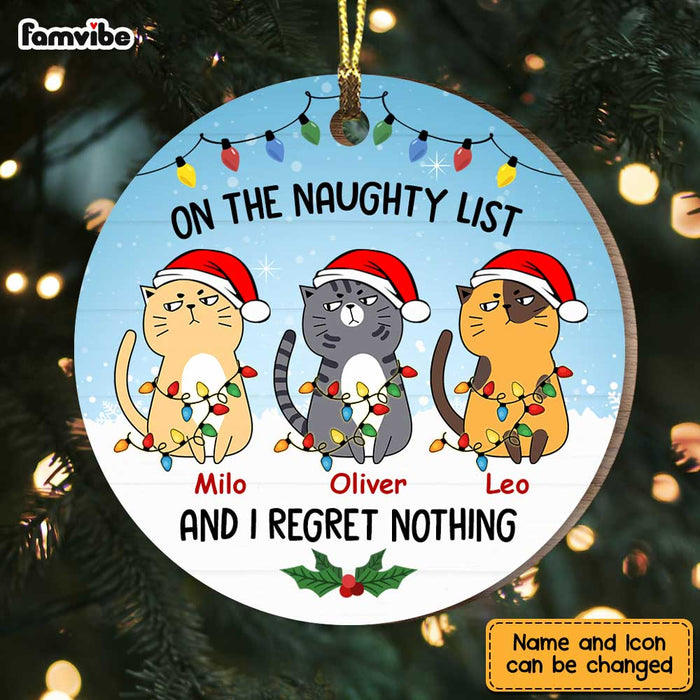 Personalized Cats Regret Nothing Christmas  Ornament OB291 73O47 1
