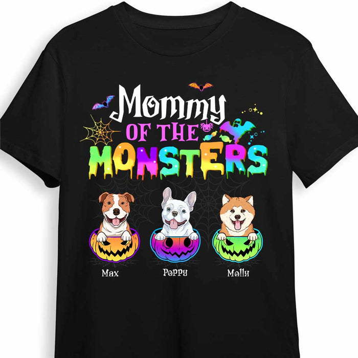 Personalized Mommy Of The Monster Dog Mom Halloween Pumpkin T Shirt AG183 58O47 1