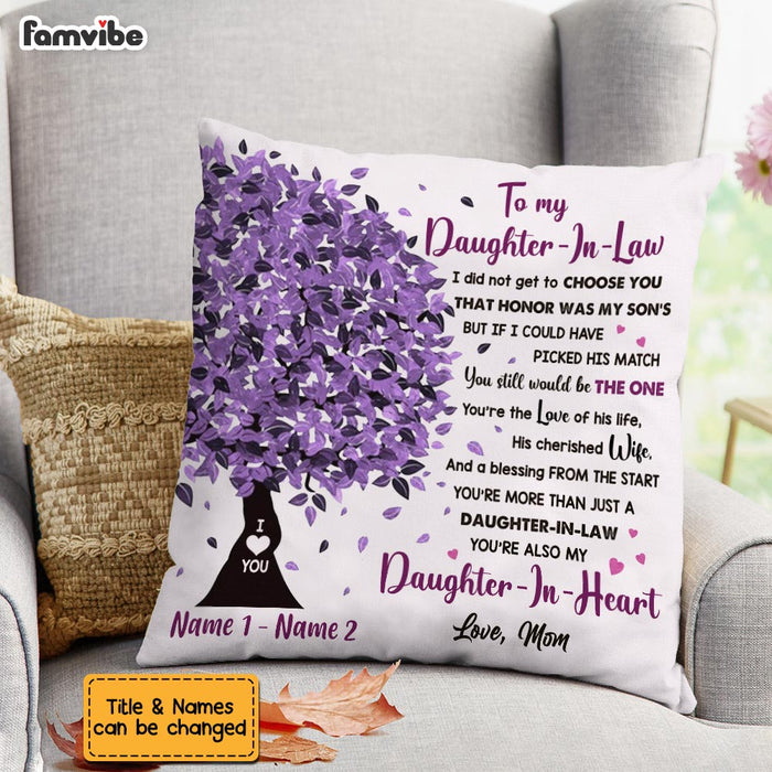 Personalized Daughter In Law Tree Pillow MR42 67O36 1