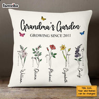 Personalized Grandma Birth Flower Pillow MY101 30O58 thumb 1
