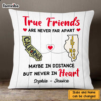 Personalized True Friends Long Distance Pillow SB215 30O47 thumb 1