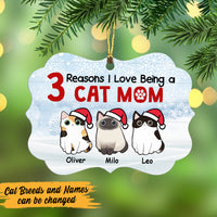 Personalized Reasons I Love Being A Cat Mom MDF Ornament NB21 73O47 thumb 1