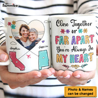 Personalized Close Together Or Far Apart Photo Long Distance  Mug AG154 32O47 thumb 1