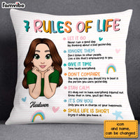 Personalized Granddaughter Daughter 7 Rules of Life Reminders Pillow 22849 thumb 1