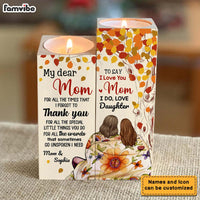 Personalized Gift For Mom Thank You And I Do Love Wood Candle Holder 23113 thumb 1