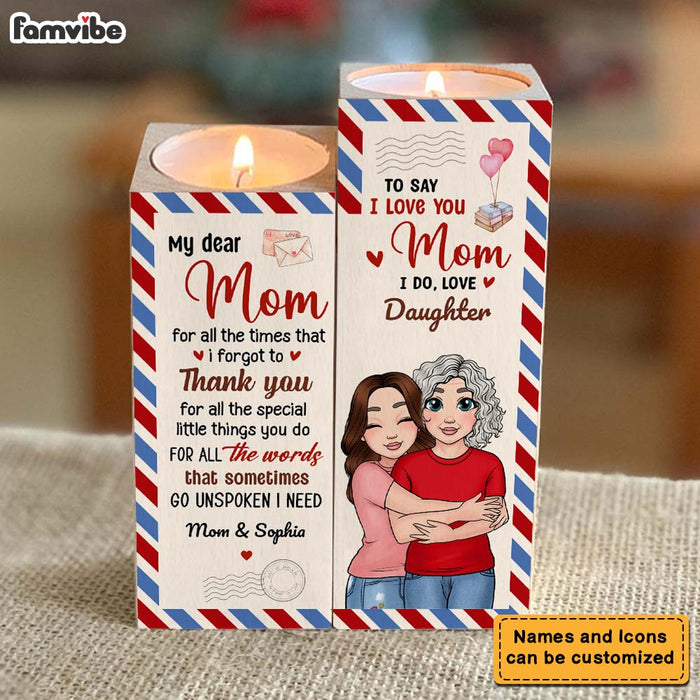 Personalized Gift For Mom Thank You And I Do Love Wood Candle Holder 23141 1