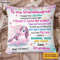 Personalized Unicorn Granddaughter Hug This Pillow JR193 24O25 thumb 1