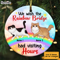 Personalized Christmas Cat Rainbow Bridge Circle Ornament SB42 24O53 thumb 1
