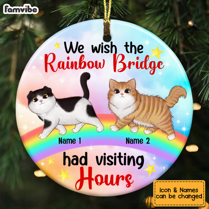 Personalized Christmas Cat Rainbow Bridge Circle Ornament SB42 24O53 1