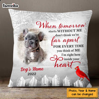 Personalized Dog Memo Photo When Tomorrow Starts Without Me Pillow DB21 85O47 thumb 1