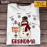 Personalized Snowman Grandma Christmas T Shirt SB41 81O47 thumb 1