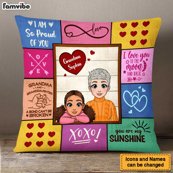 Personalized To My Granddaughter From Grandma A Bond Can't Be Broken Pillow 23033 1