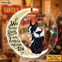 Personalized Dog Memo Angel Among Us Acrylic Circle Ornament SB62 23O47 thumb 1