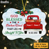 Personalized Love Couple Red Truck Benelux Ornament OB134 87O47 1