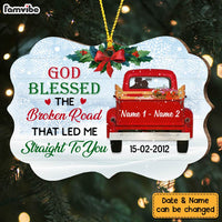Personalized Love Couple Red Truck Benelux Ornament OB134 87O47 thumb 1