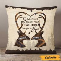 Personalized Couple Love Deer Pillow DB205 95O47 thumb 1