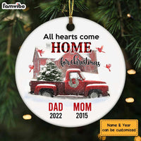 Personalized Memo All Heart Come Home For Christmas Circle Ornament NB264 30O75 thumb 1