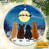 Personalized Dog Christmas Watching Santa  Ornament OB263 81O53 1