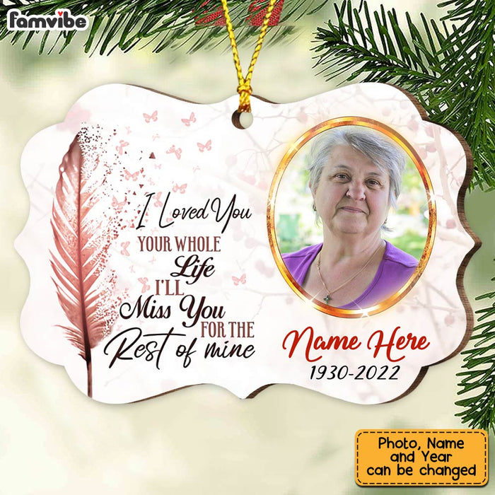 Personalized I'll Miss You Butterfly Wings Memorial MDF Ornament NB61 67O60 1