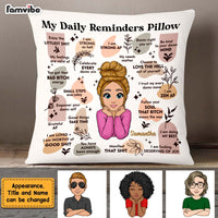 Personalized Daughter Mental Health Awareness Daily Reminder Affirmations Pillow NB262 58O47 thumb 1