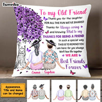 Personalized To My Old Friend Under Tree Purple Thank You Friendship Pillow OB242 58O34 thumb 1