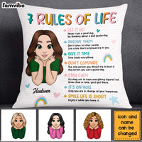 Personalized Granddaughter Daughter 7 Rules of Life Reminders Pillow 22849 thumb 1
