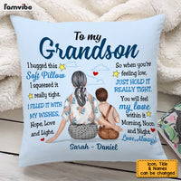 Personalized Grandson Hug This Pillow SB281 95O53 thumb 1
