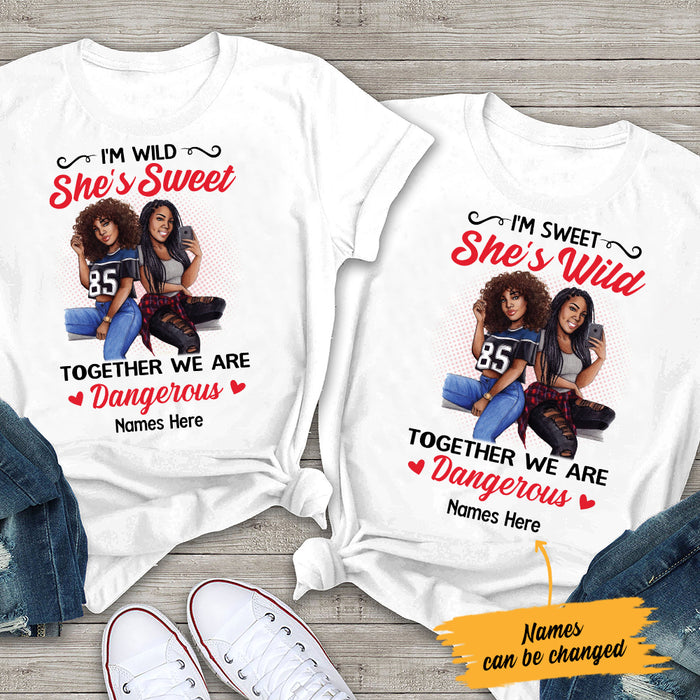 Personalized We are Dangerous BWA Friends Couple T Shirt SB111 67O47 1